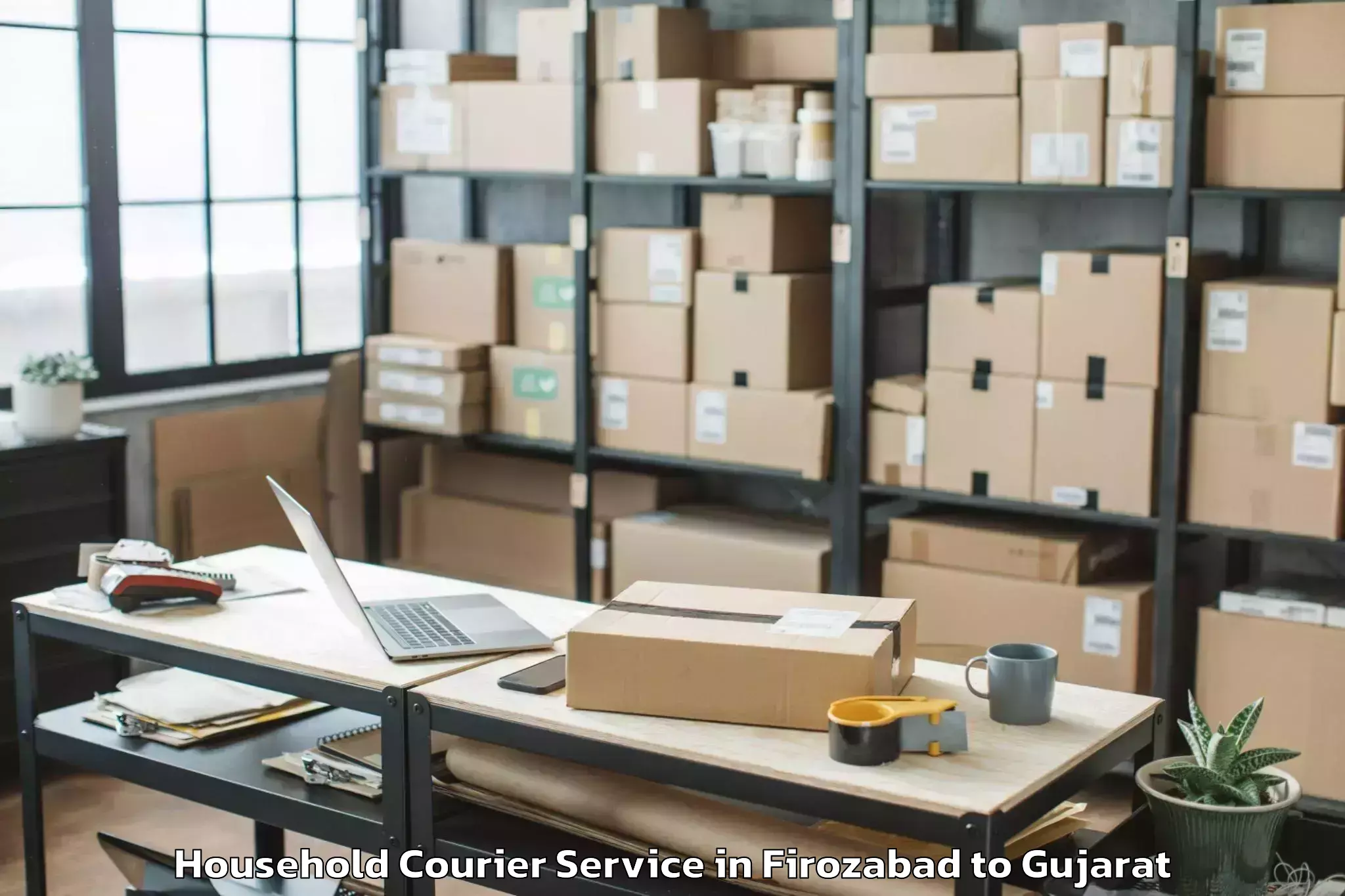 Affordable Firozabad to Chotila Household Courier